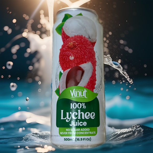 100% Pure Lychee Juice 500ml - Pack of 12